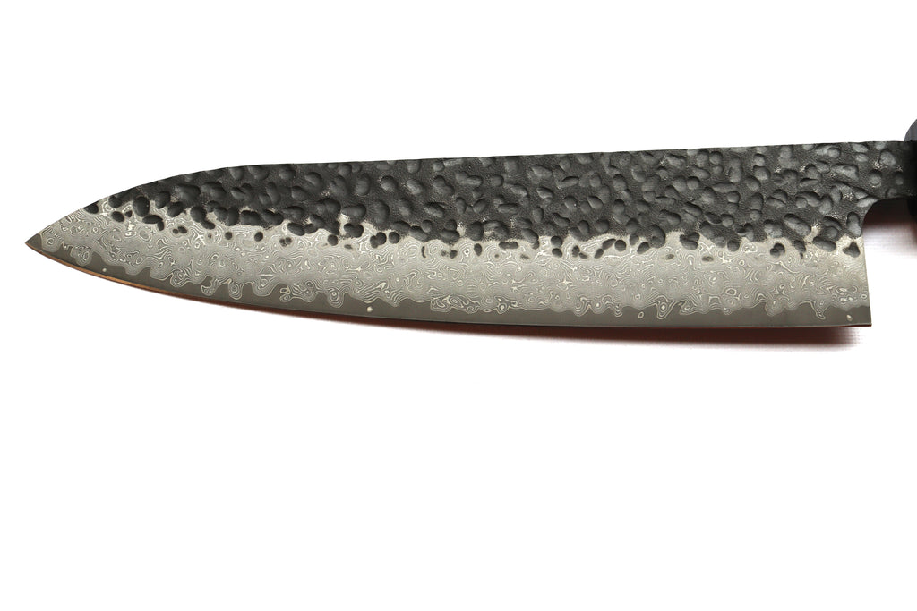 Couteau de chef 8 po – Acier damassé VG-10 & manche en bois d’olivier