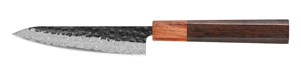 Couteau Petty 5 po – Acier damassé VG-10 & manche en palissandre