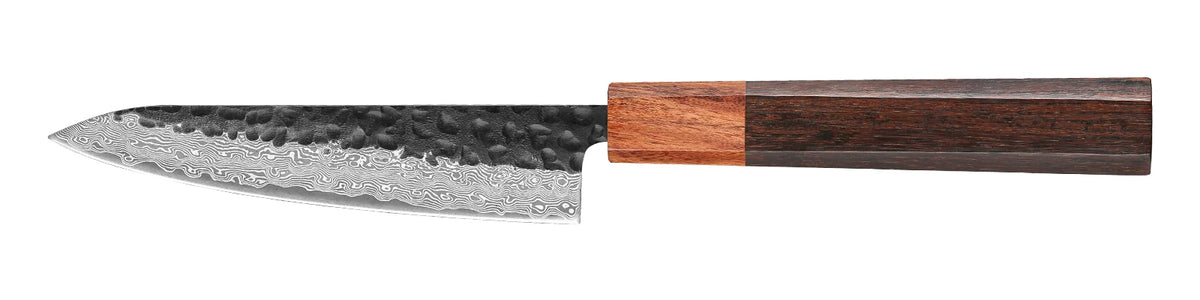 Couteau Petty 5 po – Acier damassé VG-10 & manche en palissandre